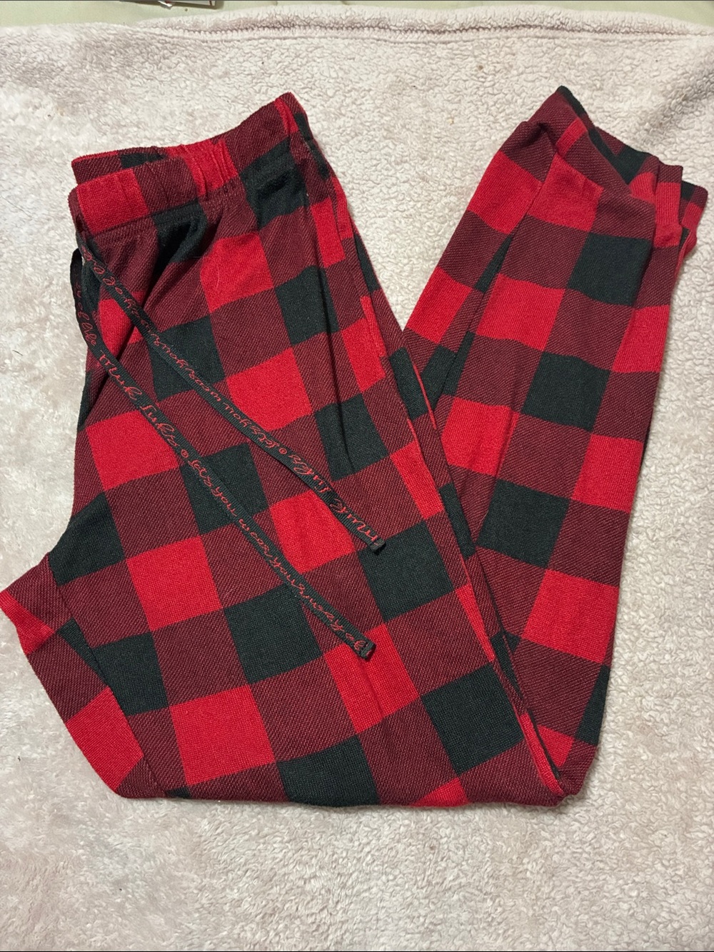 Cozy Red & Black Plaid Lounge Pants - Women's Pajama Bottoms